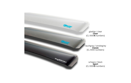 Side wind deflectors Master Clear (rear) suitable for Ora Funky Cat (ES11) 2022-, Image 2