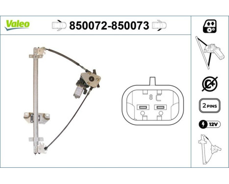 Window control mechanism 850072 Valeo, Image 3