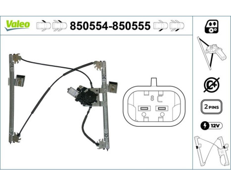 Window control mechanism 850554 Valeo, Image 3
