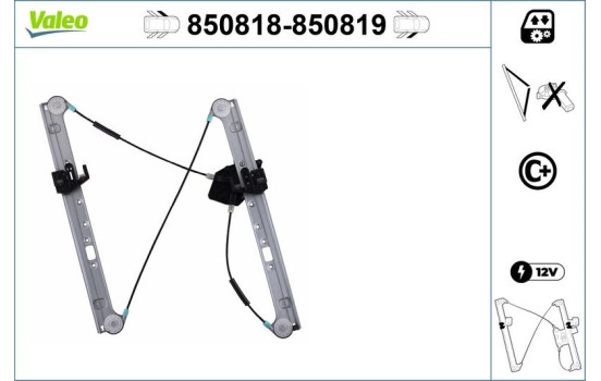 Window control mechanism 850819 Valeo, Image 2
