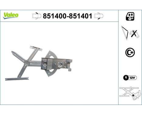 Window control mechanism 851400 Valeo, Image 2