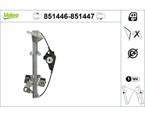 Window control mechanism 851446 Valeo, Image 2