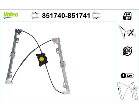 Window control mechanism 851740 Valeo, Image 2