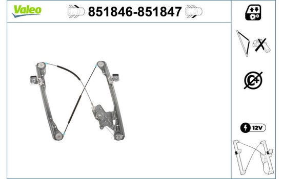 Window control mechanism 851847 Valeo, Image 2