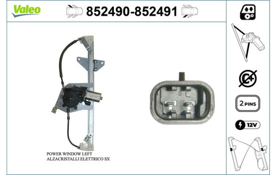Window control mechanism 852490 Valeo, Image 3