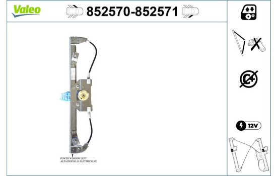 Window control mechanism 852571 Valeo, Image 2