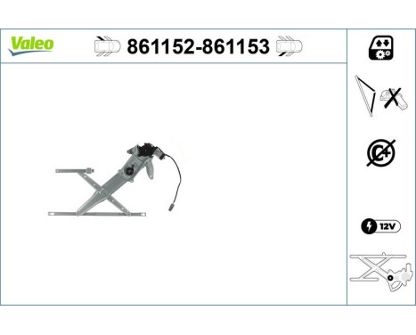 Window control mechanism 861153 Valeo