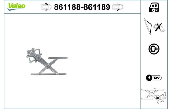 Window control mechanism 861188 Valeo