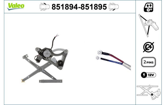 Window operating mechanism 851894 Valeo
