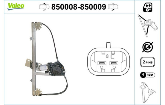 Window Regulator 850008 Valeo, Image 2