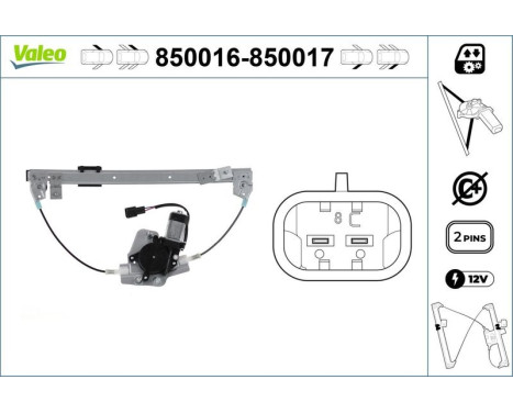 Window Regulator 850016 Valeo, Image 3