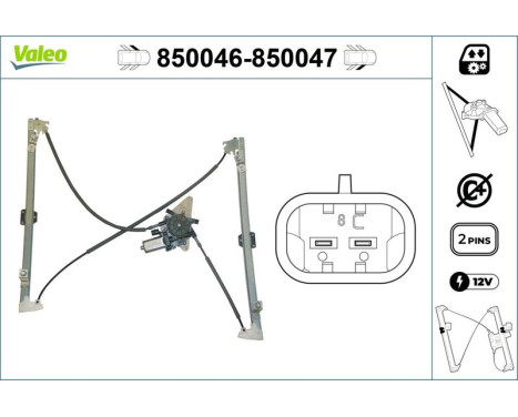 Window Regulator 850046 Valeo, Image 3