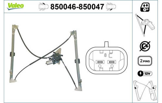 Window Regulator 850046 Valeo, Image 3