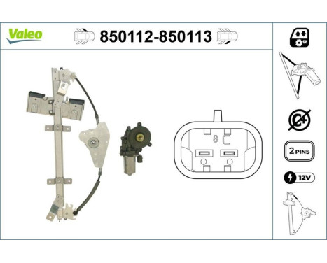 Window Regulator 850112 Valeo, Image 3