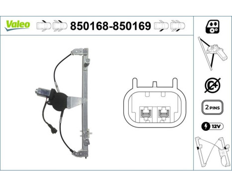 Window Regulator 850168 Valeo, Image 3
