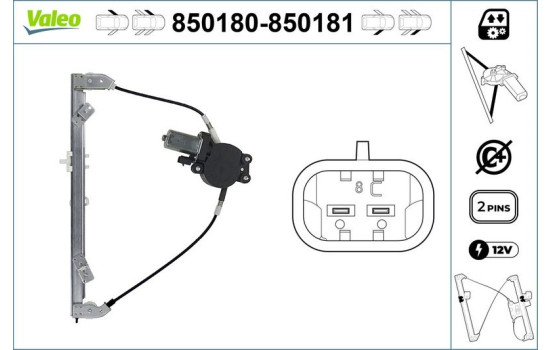 Window Regulator 850180 Valeo, Image 2