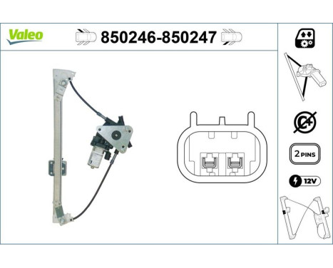 Window Regulator 850246 Valeo, Image 3