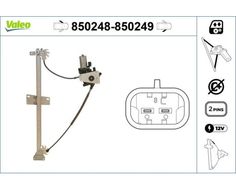 Window Regulator 850248 Valeo, Image 3