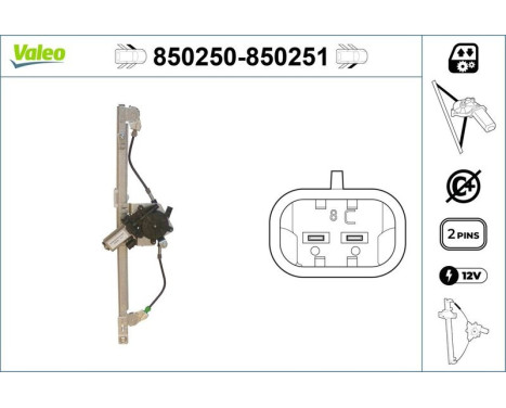 Window Regulator 850250 Valeo, Image 3