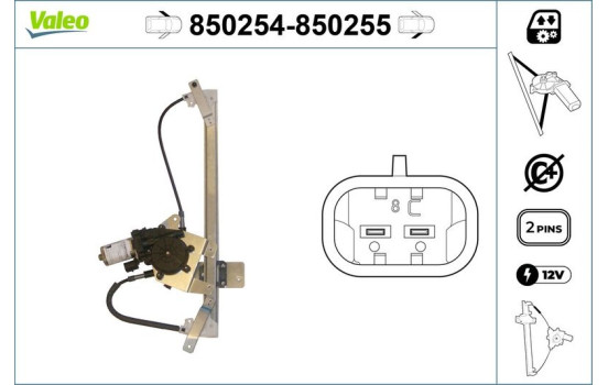 Window Regulator 850254 Valeo, Image 2
