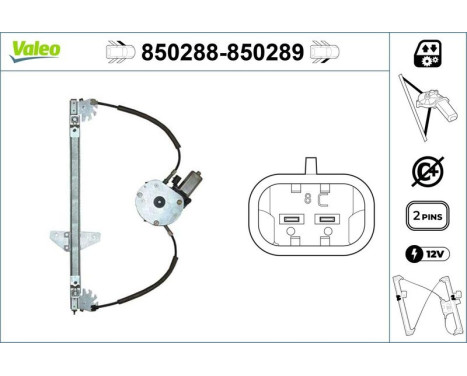 Window Regulator 850288 Valeo, Image 3