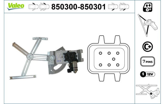 Window Regulator 850301 Valeo, Image 2