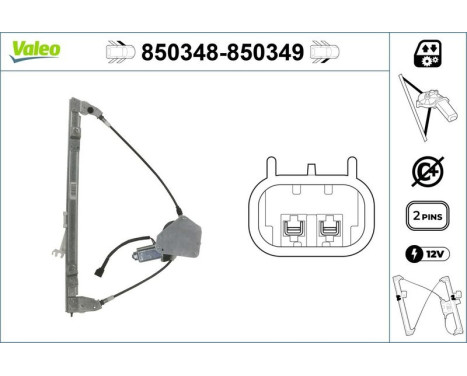 Window Regulator 850348 Valeo, Image 3