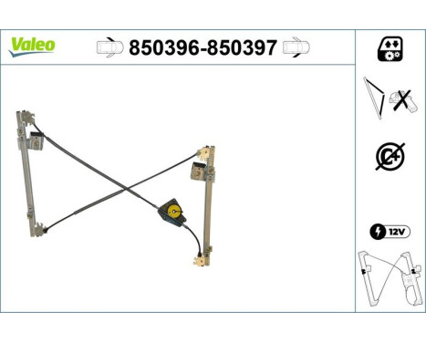 Window Regulator 850396 Valeo, Image 2