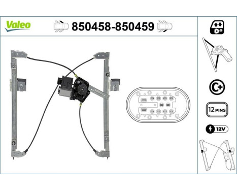 Window Regulator 850458 Valeo, Image 3