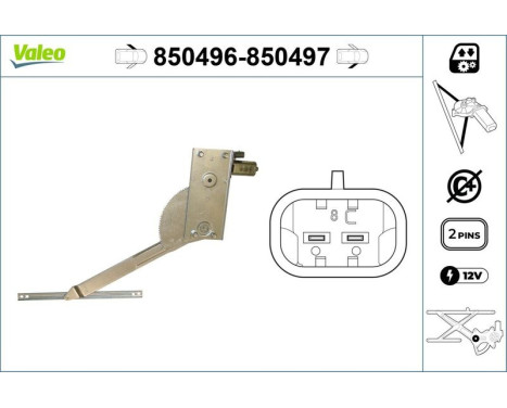 Window Regulator 850496 Valeo, Image 3