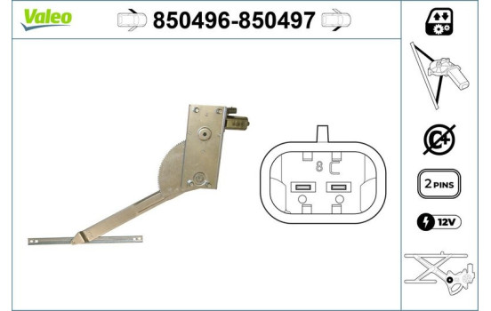 Window Regulator 850497 Valeo, Image 2