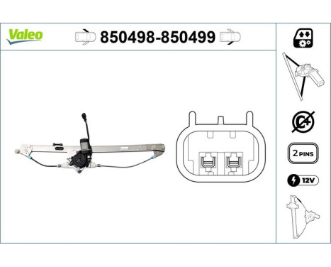 Window Regulator 850498 Valeo, Image 3