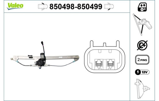 Window Regulator 850498 Valeo, Image 3