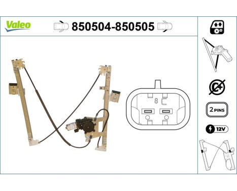 Window Regulator 850504 Valeo, Image 3