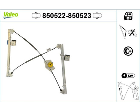Window Regulator 850522 Valeo, Image 2