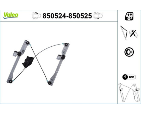 Window Regulator 850524 Valeo, Image 2
