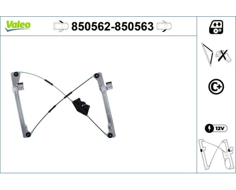 Window Regulator 850562 Valeo, Image 2