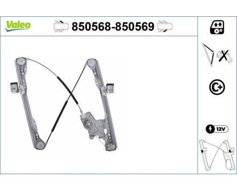 Window Regulator 850568 Valeo, Image 2