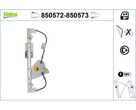 Window Regulator 850572 Valeo, Image 2