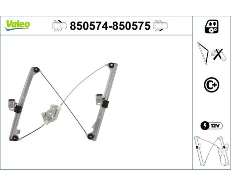 Window Regulator 850574 Valeo, Image 2