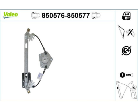 Window Regulator 850576 Valeo, Image 2