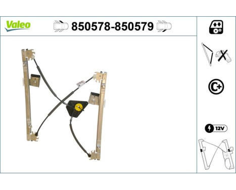 Window Regulator 850578 Valeo, Image 2