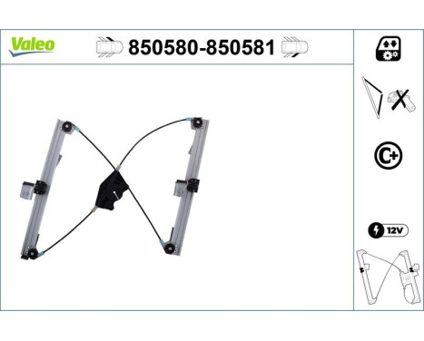 Window Regulator 850580 Valeo, Image 2