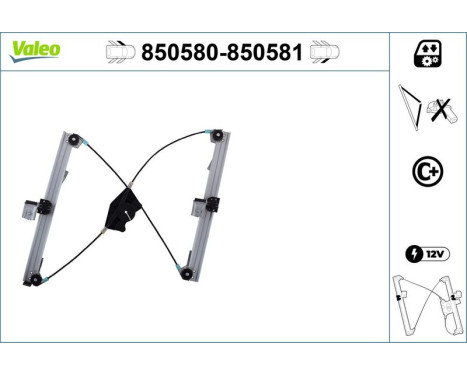 Window Regulator 850581 Valeo, Image 2