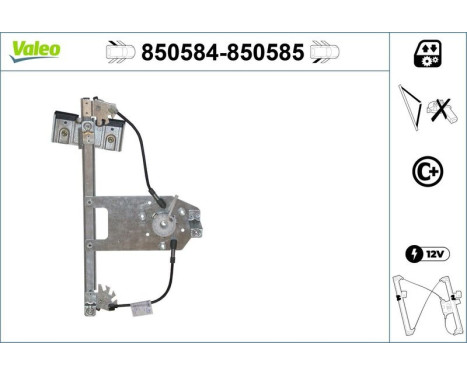 Window Regulator 850584 Valeo, Image 2