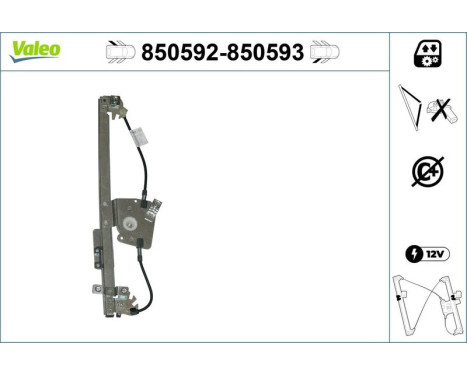 Window Regulator 850592 Valeo, Image 2