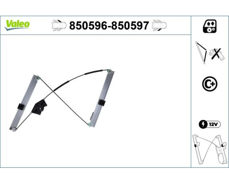 Window Regulator 850596 Valeo, Image 2
