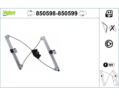 Window Regulator 850598 Valeo, Image 2