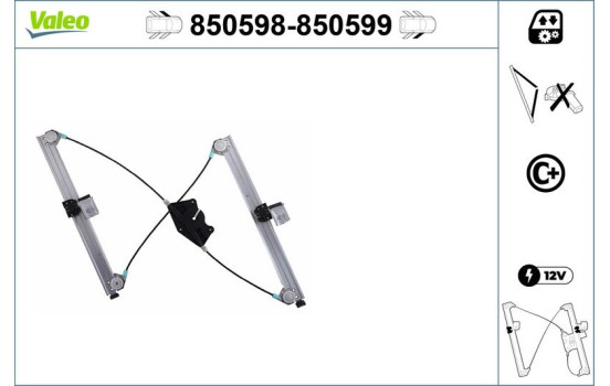 Window Regulator 850599 Valeo, Image 2