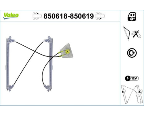 Window Regulator 850618 Valeo, Image 2